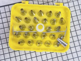 Set 26 picos caja acrilica tapa bisagra 